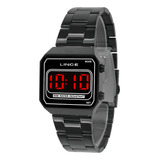 Relógio Digital Feminino Lince Vintage Preto