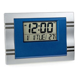 Relógio Digital Mesa Parede Azul 6605 Alarme Temperatura