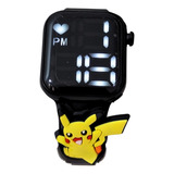 Relogio Digital Pikacha Infantil Pokémon Resistente Á Àgua. Cor Preto