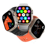 Relógio Digital Smartwatch Modelo S8 Ultra + 2023 Cor Da Caixa Prata - Pulseira Laranja