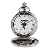 Relógio Edward Elric - Prata De Bolso Fullmetal Alchemist 