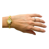 Relógio Feminino Arabescos Dourado Clássico Elegante Vintage
