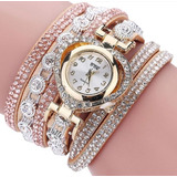 Relógio Feminino Ccq Pulseira Bracelete Pingente Luxo 