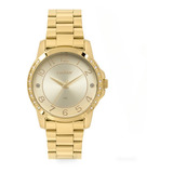 Relógio Feminino Condor Dourado De Luxo Em Oferta Com Caixa 