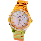 Relógio Feminino Dourado Elegante Lindo Oferta 