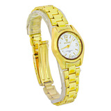 Relógio Feminino Orinet Original Prova D Agua Executiva Cor Da Correia Dourado Com Branco