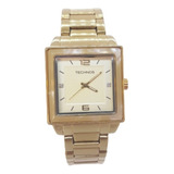 Relógio Feminino Quadrado Dourado Technos 