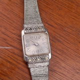 Relógio Feminino Seiko Antigo Ñ Funciona Plaque Ouro Branco