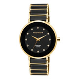 Relógio Feminino Technos Ceramic Preto Loja Oficial Cor Da Correia Dourado