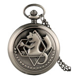 Relógio Fullmetal De Bolso Escuro Alchemist Edward Elric 