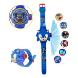 Relógio Infantil Sonic Digital Projetor Imagens Brinquedo 