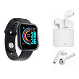 Relógio Inteligente D20 Fitness + Fone Sem Fio De Brinde