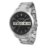 Relógio Lince Masculino Ref: Mam4489l P1sx Anadigi Prateado