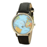 Relógio Mapa Mundi Viajante Avião Presente Compre Agora