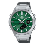Relógio Masculino Casio Edifice Efv-c120d-3a Prateado Aço Inoxidável
