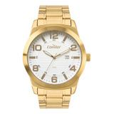 Relogio Masculino Condor Dourado Visor Texturizado Grande 46
