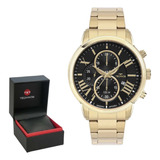 Relógio Masculino Dourado Technos Multifunção Js15emu/1d