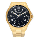Relogio Masculino Orient Dourado Preto Mgss1199 P2kx
