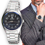 Relógio Masculino Orinet Pemium Xii469 Luxo Prova D'água Prateado