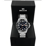 Relógio Masculino Seculus Preto Prateado 20928gosvna2