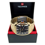 Relógio Masculino Technos Skymaster 2115mwj/1p Dourado Cor Do Fundo Preto