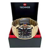 Relógio Masculino Technos Skymaster 2115mwj/1p Dourado Cor Do Fundo Preto