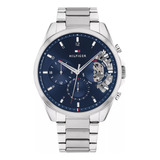 Relógio Masculino Tommy Hilfiger Aço Inox Prateado Top Azul