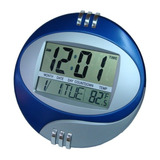 Relógio Mesa Parede Redondo Digital Termômetro Despertador