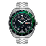 Relogio Orient Automatico 3 Estrelas Verde F49ss018 P2sx