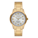 Relógio Orient Feminino Original Nota Fgss1237 S2kx Cor Da Correia Dourado Cor Do Bisel Dourado Cor Do Fundo Prateado