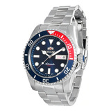Relógio Orient Masculino Automático F49ss026 D1sx Pepsi Red Cor Da Correia Prata Cor Do Bisel Preto Cor Do Fundo Azul