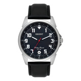 Relógio Orient Masculino Couro Preto - Mbsc1031 P2px Cor Do Bisel Prateado