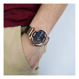 Relogio Orient Masculino Cronografo Mrsct001 D1dx Rose Couro