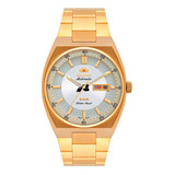 Relógio Orient Masculino Dourado Automatico 469gp087 S1kx Cor Do Fundo Branco
