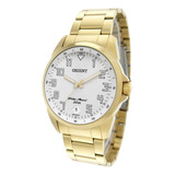 Relógio Orient Masculino Mgss1103a S2kx Dourado Analógico Cor Do Fundo Prata