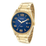 Relógio Orient Masculino Mgss1131 D2kx Azul Dourado Cor Do Fundo Azul-escuro