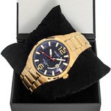 Relógio Orient Masculino Mgss1159 D2kx Dourado Azul