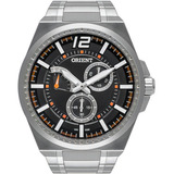 Relógio Orient Masculino Original Cor Da Correia Prateado Cor Do Bisel Prateado Cor Do Fundo Preto