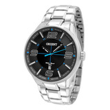 Relógio Orient Masculino Prata Mbss1307 G2sx Cor Da Correia Prateado Cor Do Bisel Prateado Cor Do Fundo Preto