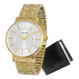 Relógio Orient Masculino Slim Mgss1091 S1kx Dourado Oferta