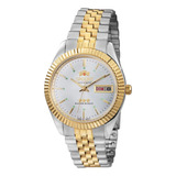 Relógio Orient Prata Dourado Masculino Analógico 469ed1fs1ks