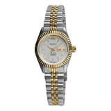 Relógio Orient Prata E Dourado Feminino 559eb3nh C1sk Cor Do Fundo Branco