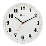 Relógio Parede Branco Para Cozinha 26 Cm Herweg 6126-21 Cor Da Estrutura Cinza