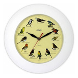 Relógio Parede Canto De Pássaros Mundiais Ícones