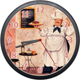 Relógio Parede Chefe Cozinha Cozinheiro Retrô Barato Vintage