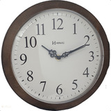 Relógio Parede Escritório Madeira Mostrador Numero Garantia