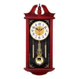 Relógio Parede Estilo Madeira Antigo Pêndulo Grande 65cm A59