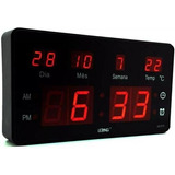 Relógio Parede Mesa Led Digital Calendário Termômetro Le2115