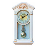 Relógio Parede Pendulo Estilo Antigo Branco Grande 50cm A92