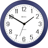 Relógio Parede Silencioso Azul 23cm 1 Ano De Garantia 660043